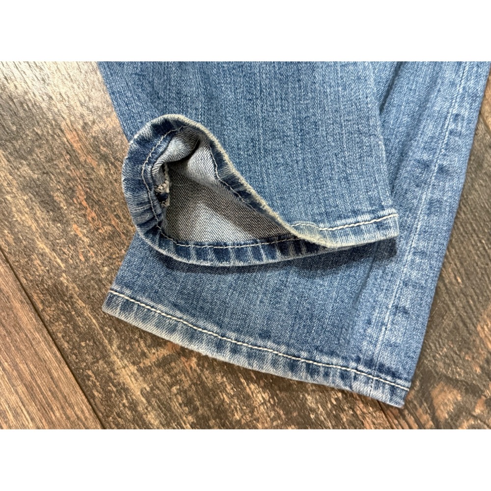 Miss Me Womens Blue Fleur De Lis Embroidered Bootcut Jeans Size 24 - Picture 3 of 6